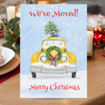 We Zijn Verhuisd Vintage 50'er New York Geel Xmas 