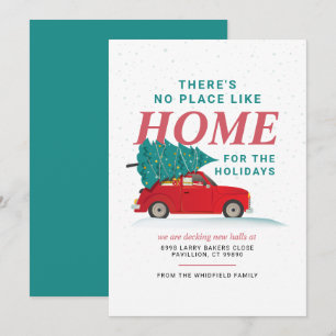 We zijn verhuisd voor de Feestdagen Moving Announc Kaart