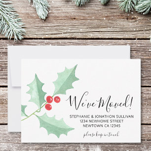 We Zijn Verhuisd Watercolor Hulst Aankondiging