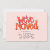 We zijn verhuisd Watercolor Lettering Aankondiging (Voorkant)