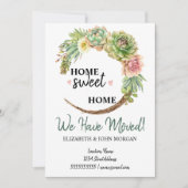 We zijn verhuisd,Waterverf Bloemen Cactus,Vetplant (Voorkant)