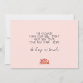 We Zijn Verhuisd Waterverf Lettering Aankondiging (Achterkant)