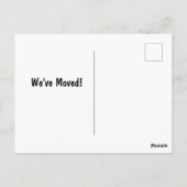 We zijn verhuisd. Whimsical Outhouse Briefkaart (Achterkant)