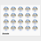 We zijn verhuisd! Wijziging van adres Mountain Sce Ronde Sticker (Vel)