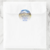 We zijn verhuisd! Wijziging van adres Mountain Sce Ronde Sticker (Tas)