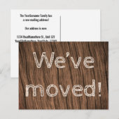 "We zijn verhuisd!" Wijziging van het Briefkaart A (Voorkant / Achterkant)