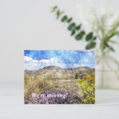 We zijn verhuisd. Wijziging van Kaarten voor aange (Staand voorkant)