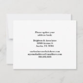 We Zijn Verhuisd Zakelijke Zwart Witte Verhuizing Aankondiging (Achterkant)