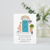 We zijn verhuisde aankondiging briefkaart (Staand voorkant)