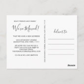 We zijn verhuisde aankondiging briefkaart (Achterkant)