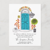 We zijn verhuisde aankondiging briefkaart (Voorkant)