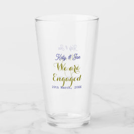 We zijn Verliefd paarse gouden naam datum elegante Glas