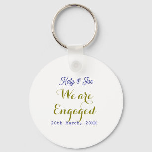 We zijn Verliefd paarse gouden naam datum elegante Sleutelhanger