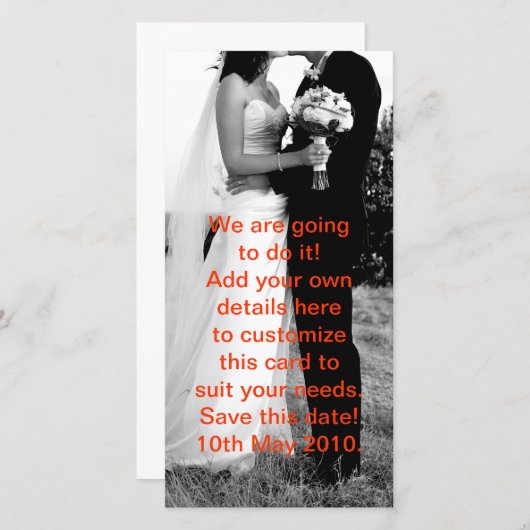 We zijn verliefd! save the date (Voorkant / Achterkant)