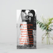 We zijn verliefd! save the date (Staand voorkant)