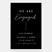 We zijn verloofd Acryl Verlovingsfeest Welkom Bord (Voorkant)