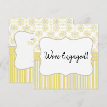 We zijn verloofd Bij Yellow en Grey Geometrisch