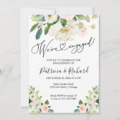 We zijn verloofd Bloemenverlovingsfeest uitnodigin Aankondiging (Voorkant)