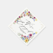We zijn verloofd Boho wilde bloem verlovingsfeest Servet (Hoek)