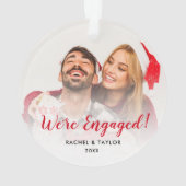 We zijn verloofd bruidspaar kerstversiering ornament (achterkant)