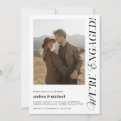 We zijn verloofd Chique Modern Engagement Party Fo Kaart (Voorkant)