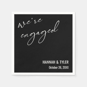 We zijn verloofd Eenvoudige Elegante Typografie, Z Servet