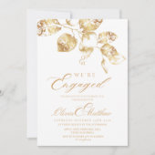 We zijn verloofd Elegante foto verlovingsfeest Kaart (Voorkant)