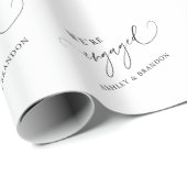 We zijn verloofd Elidale Verloving Feest Cadeaupapier (Rol Hoek)