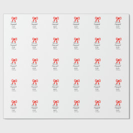 We zijn verloofd en voegen naamletter rode boog mo cadeaupapier