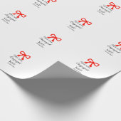 We zijn verloofd en voegen naamletter rode boog mo cadeaupapier (Hoek)