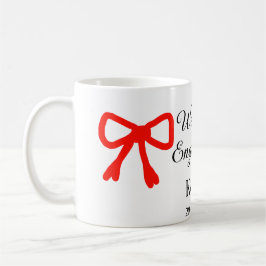 We zijn verloofd en voegen naamletter rode boog mo koffiemok