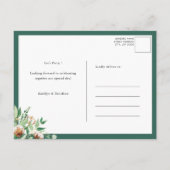 We zijn verloofd Eucalyptus Floral Simple Verlovin Uitnodiging Briefkaart (Achterkant)