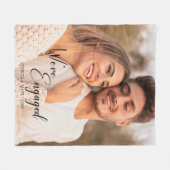 We zijn verloofd Foto Jaar Verloofd Fleece Deken (Voorkant (Horizontaal))