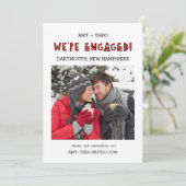 We zijn verloofd Foto Modern Trendy Coole Verlovin Aankondiging (Staand voorkant)