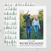 We zijn verloofd Foto Moderne Verloving Aankondiging (Voorkant / Achterkant)