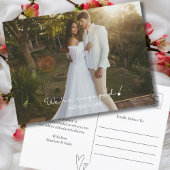 We zijn verloofd Foto Script Hart Verloving Briefkaart