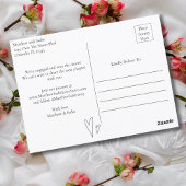 We zijn verloofd Foto Script Hart Verloving Briefkaart