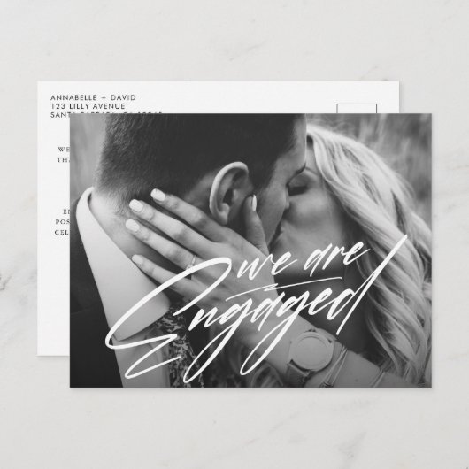 We zijn verloofd | Foto Verloving Aankondiging (Voorkant / Achterkant)