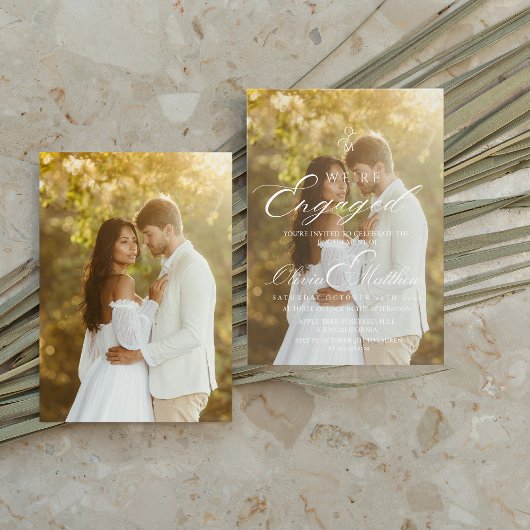 We zijn verloofd Foto Verlovingsfeest  Kaart