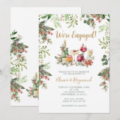 We zijn verloofd Kerst Cocktail Verlovingsfeest Kaart (Voorkant / Achterkant)