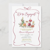 We zijn verloofd kerstcocktail hand getrokken part kaart (Voorkant)