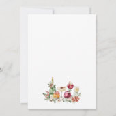 We zijn verloofd kerstcocktail hand getrokken part kaart (Achterkant)