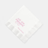 We zijn verloofd met cocktail servet (Hoek)