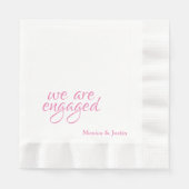We zijn verloofd met cocktail servet (Voorkant)