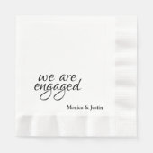We zijn verloofd met cocktail servet (Voorkant)