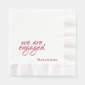 We zijn verloofd met cocktail servet (Voorkant)