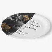 We zijn verloofd met een elegante Bloemenverloving Papieren Bordje (Gekanteld)