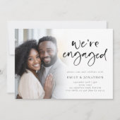 We zijn verloofd met een foto-overlay verlovingsfe kaart (Voorkant)
