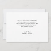 We zijn verloofd met een minimalistische kerstfoto feestdagenkaart (Achterkant)