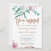 We zijn verloofd met een moderne typografie verlov kaart (Voorkant)